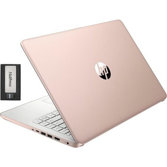 HP Stream 14" HD BrightView Laptop, Intel Celeron N4120, 16GB RAM, 416GB Storage (128GB eMMC + 288GB Docking Station Set), Intel UHD Graphics, 720p Camera, Wi-Fi, 1 Year Office 365, Win 11 S, Gold